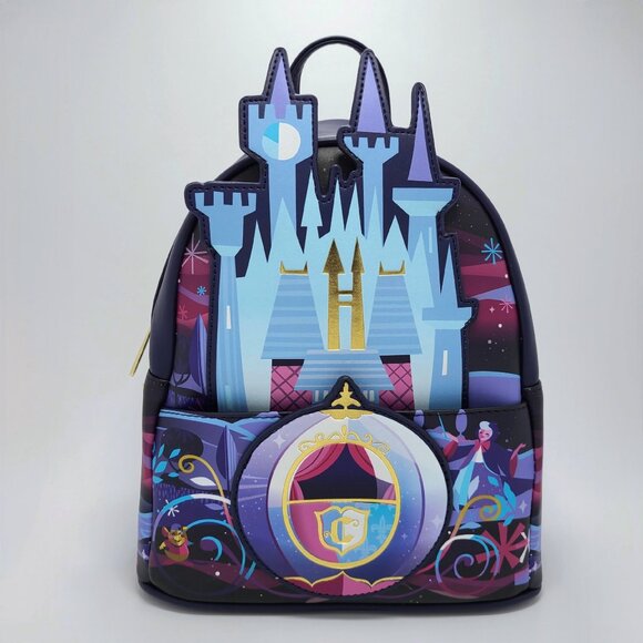 NWT Loungefly Disney Cinderella Castle Series Mini Backpack - Picture 1 of 12